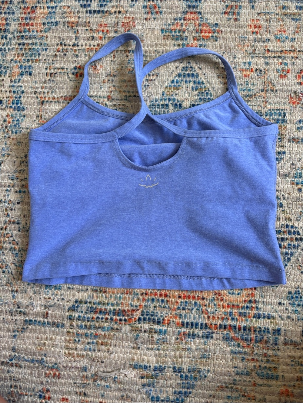 Beyond Yoga Spacedye Slim Racerback Cropped Tank - Periwinkle Cloud Heather / S - Picture 3 of 4